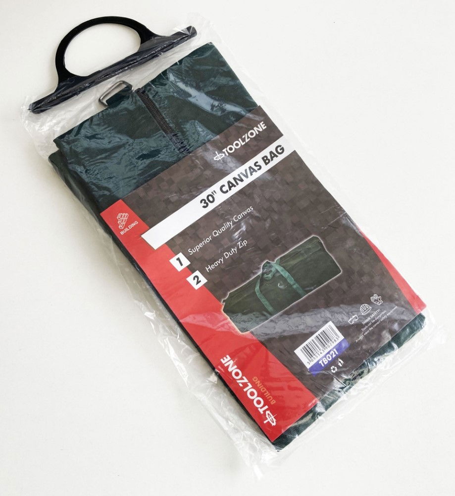 TOOLBAG 30 CANVAS ZIP CLOSURE WATER RESISTANT - TOOLZONE KDPTB021