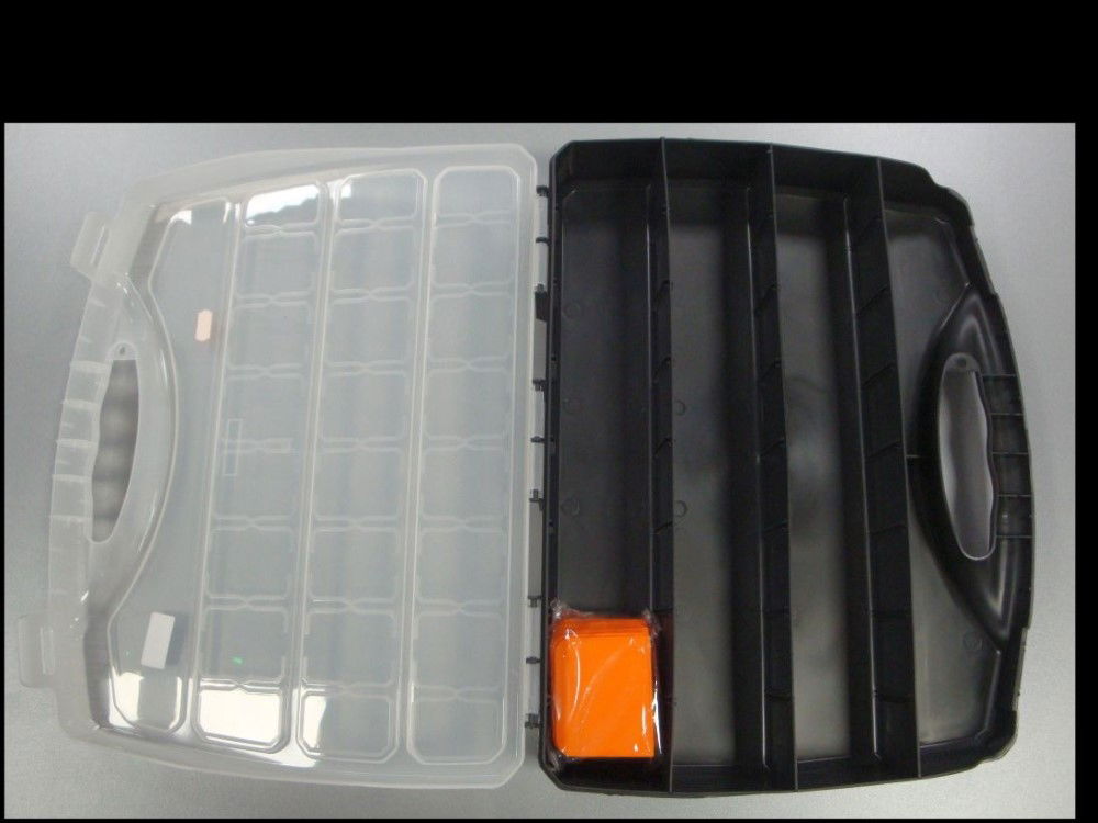 ORGANISER 480mm 25 SECTION WITH INTERCHANGEABLE DIVIDERS AND CLEAR LID - TOOLZONE KDPTB092