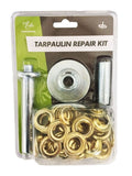 TARPAULIN REPAIR KIT WITH 13.5mm PUNCH AND GROMMETS - TOOLZONE KDPTL022