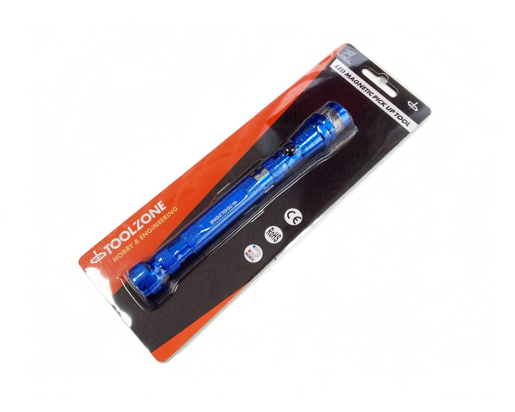 FLEXIBLE MAGNETIC BASE LED LIGHT 3 LED 170-560mm WITH PICK UP TOOL - TOOLZONE KDPTO190