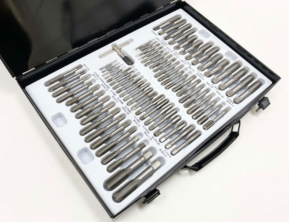 TAP AND DIE SET 110 PIECE ALLOY STEEL WITH WRENCHES - TOOLZONE KDPTP096