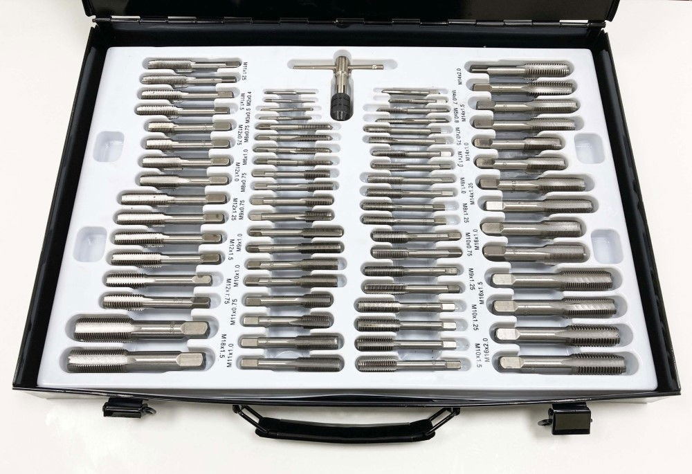 TAP AND DIE SET 110 PIECE ALLOY STEEL WITH WRENCHES - TOOLZONE KDPTP096