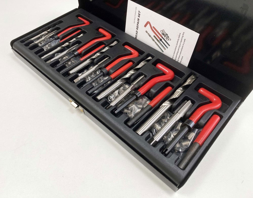 THREAD REPAIR TOOL KIT 131 PIECE M5-M12 WITH TAPS AND INSERTS - TOOLZONE KDPTP097