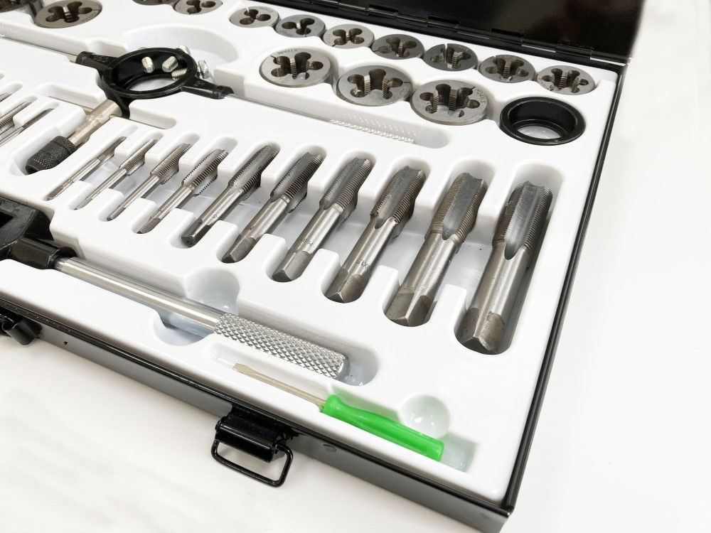 TAP AND DIE SET METRIC 45 PIECE LARGE TUNGSTEN ALLOY STEEL - TOOLZONE KDPTP106