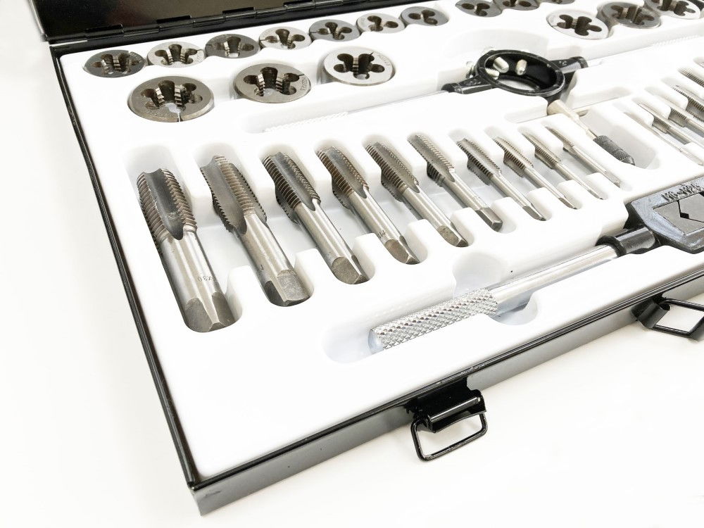 TAP AND DIE SET METRIC 45 PIECE LARGE TUNGSTEN ALLOY STEEL - TOOLZONE KDPTP106