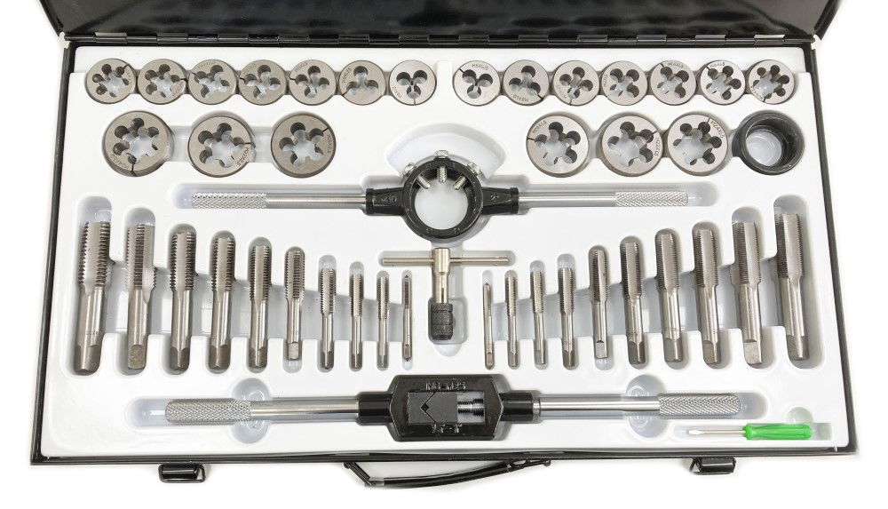 TAP AND DIE SET METRIC 45 PIECE LARGE TUNGSTEN ALLOY STEEL - TOOLZONE KDPTP106
