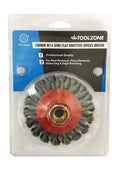 SEMI FLAT WIRE WHEEL PROFESSIONAL M14 100mm - TOOLZONE KDPWB006