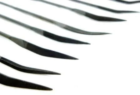 NEEDLE FILE SET RIFFLER 10PC 140mm VARIOUS SHAPES WITH POUCH - TOOLZONE KDPWW085