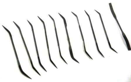 NEEDLE FILE SET RIFFLER 10PC 140mm VARIOUS SHAPES WITH POUCH - TOOLZONE KDPWW085
