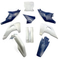 PLASTIC KIT 7PCS HUSQVARNA TC/FC/TX/FX 2025-26, R-TECH R-KITHSQ-NES-725 WHITE/DARK BLUE