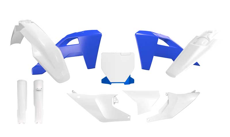 PLASTIC KIT 7PCS HUSQVARNA TC/FC/TX/FX 2025-26, R-TECH R-KITHSQ-BHH-725 WHITE HERITAGE BLUE