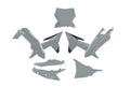 PLASTIC KIT 6PCS KTM SX SXF XC XC-F 2025, R-TECH R-KITKTM-GR0-025 QUANTUM GREY