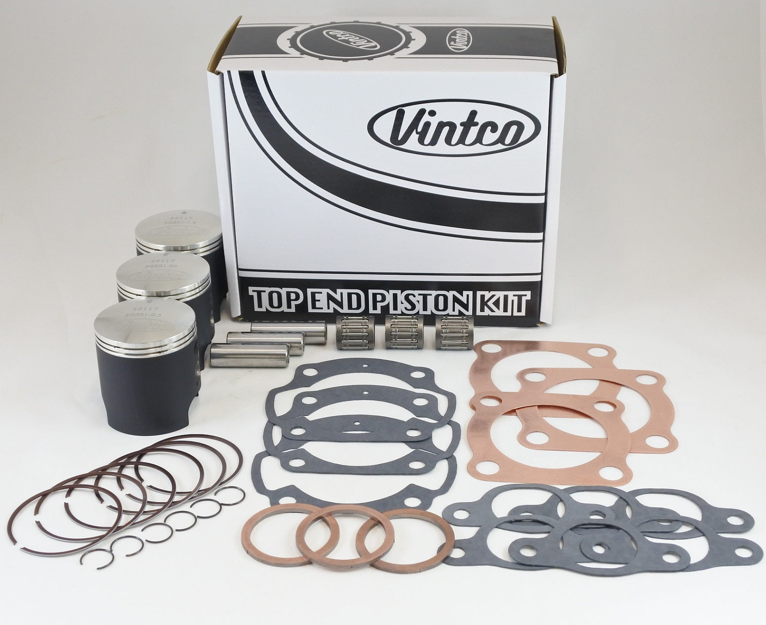 TOP END PISTON KIT 74-76 KAWASAKI H1 KH 500 60.5mm 0.5mm OVER VINTCO KTK02-0.5