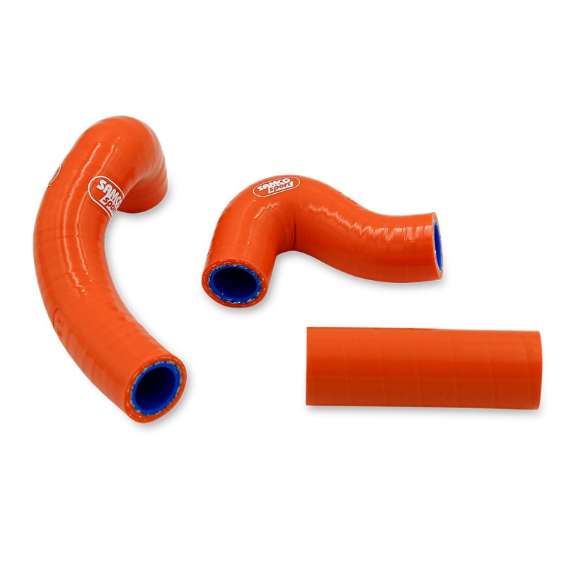 COOLANT HOSE 3 PIECE KIT ORANGE 24-25 KTM GAS HUSQ 65 OEM DESIGN SAMCO KTM-137-OR