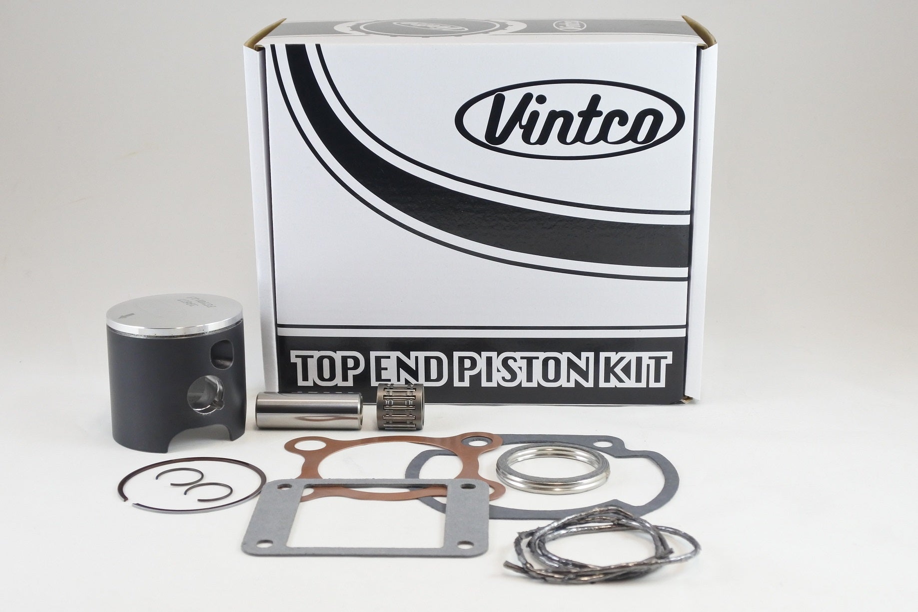 TOP END PISTON KIT 76-76 YAMAHA MX YZ 125 57.5mm +1.5mm OVER VINTCO KTY01-1.5