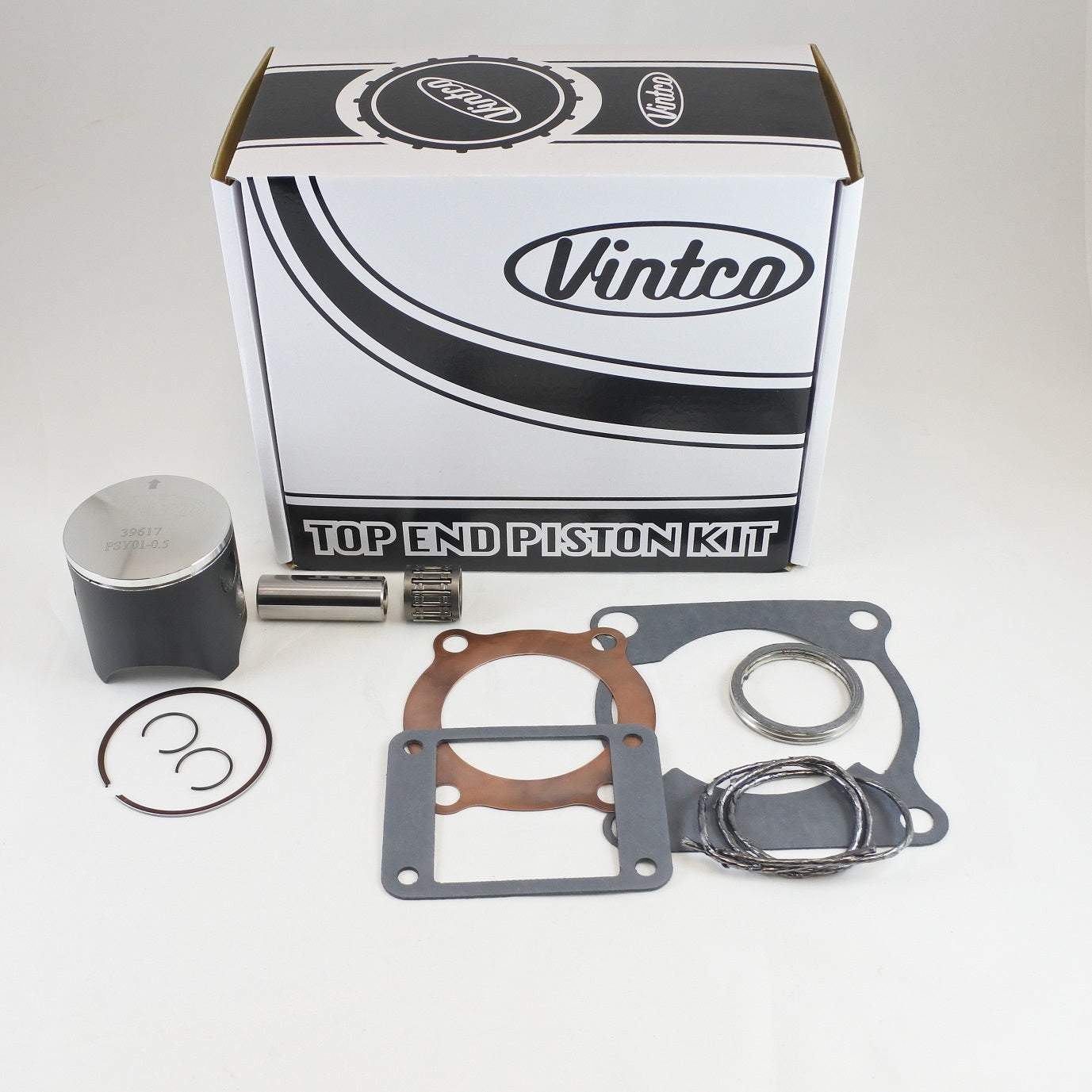 TOP END PISTON KIT 77-78 YAMAHA YZ 125 56.5mm 0.5mm OVER 2K6-11111-00-00 VINTCO KTY02-0.5