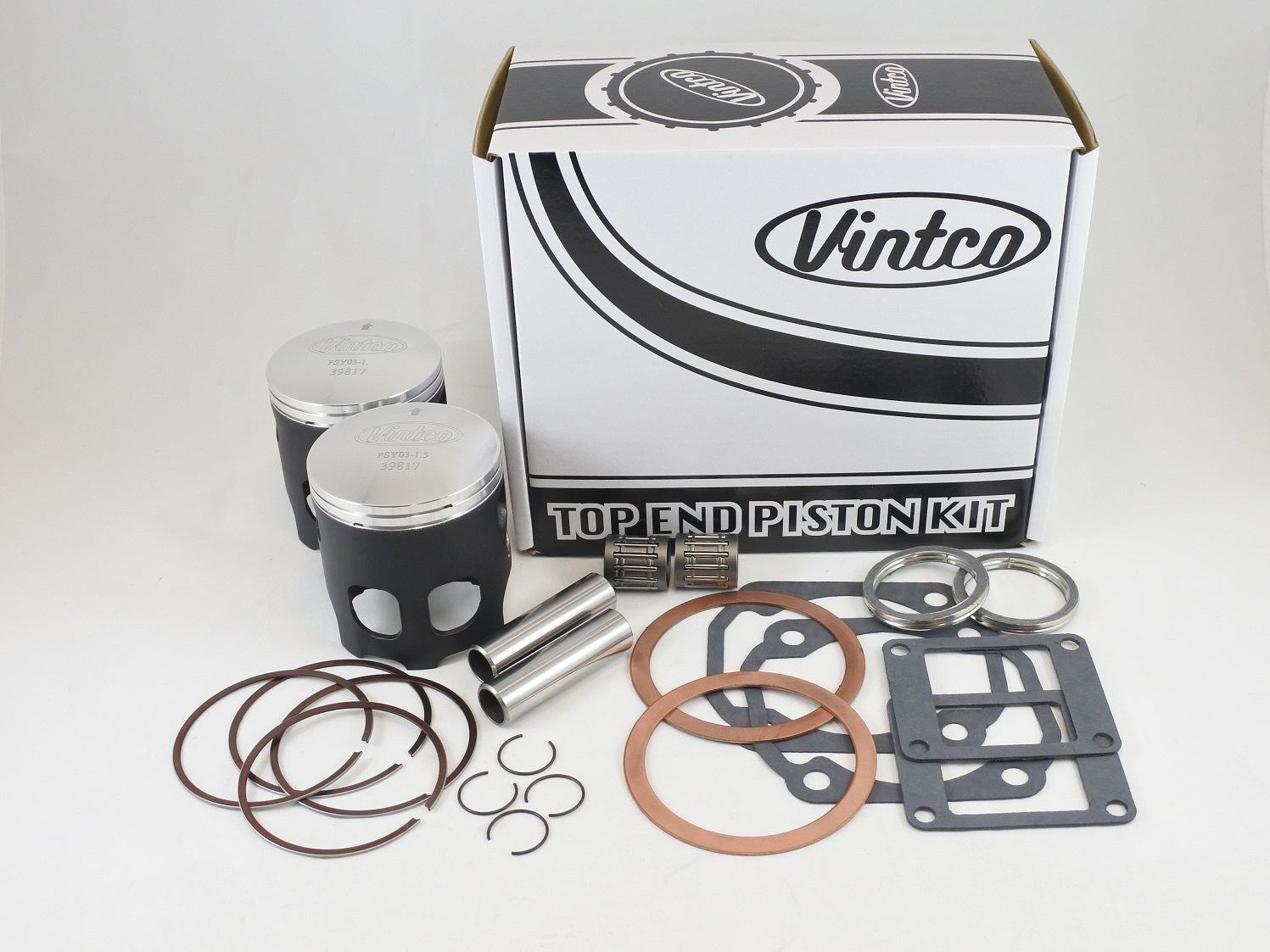 TOP END PISTON KIT 73-75 YAMAHA RD 350 65.5mm 1.5mm OVER VINTCO KTY13-1.5