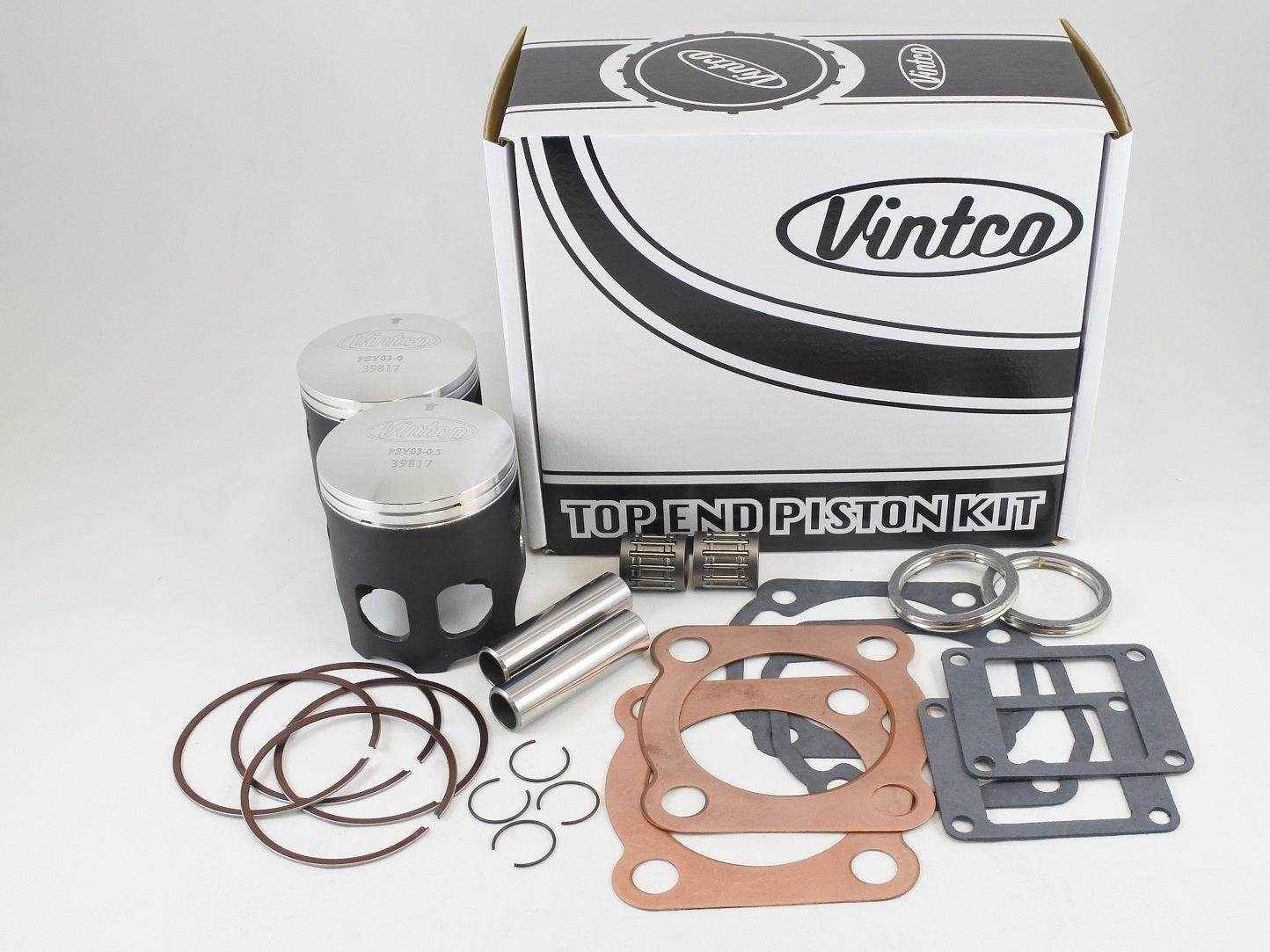 TOP END PISTON KIT 76-78 YAMAHA RD 400 64.5mm 0.5mm OVER VINTCO KTY14-0.5