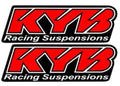 KYB RED FORK STICKER 1 PAIR REFLECTIVE SUSPENSION DECAL