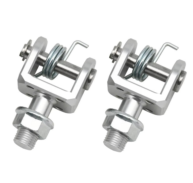 FOOT PEG LINK BRACKETS PAIR CNC ALUMINIUM SILVER SURRON LIGHT BEE X LIGHT BEE S