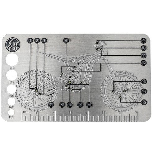 TORQUE CARD AND BOLT SIZE GUAGE SURRON LIGHT BEE X S