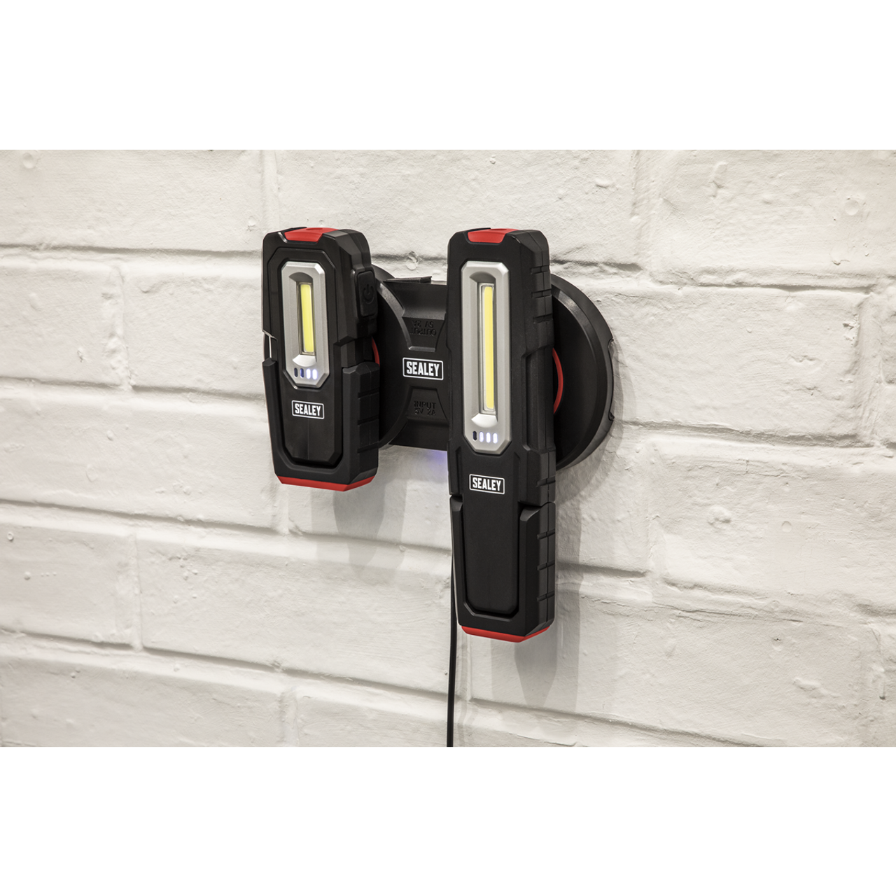 PAIR OF LED TORCHES, WIRELESS MAGNETIC CHARGING BASE 3W & 5W