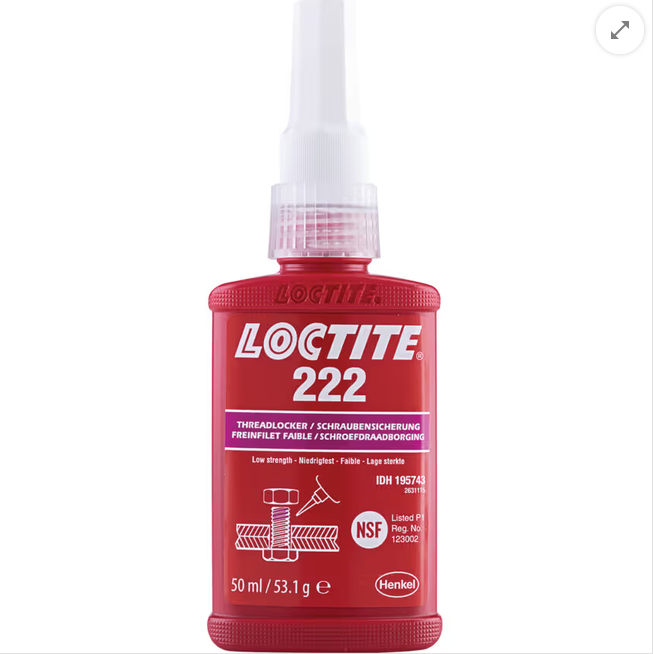 LOCTITE 222 50 ml THREADLOCKER LOW STRENGTH PURPLE