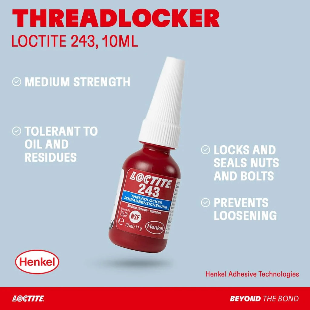 LOCTITE 243 50 ml THREADLOCKER MEDIUM STRENGTH BLUE