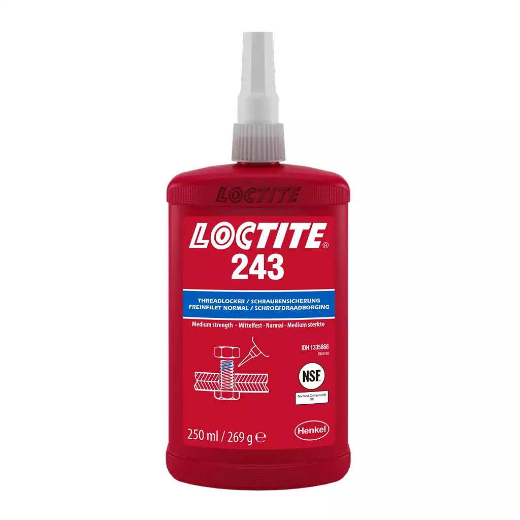 LOCTITE 243 50 ml THREADLOCKER MEDIUM STRENGTH BLUE