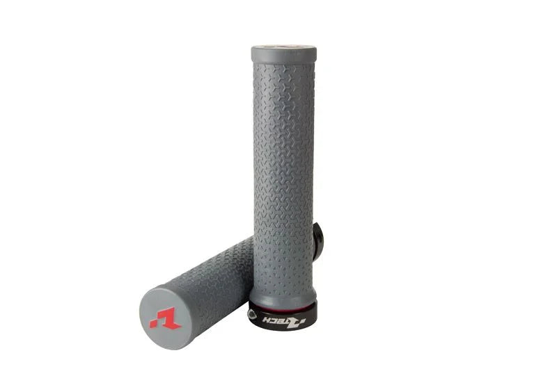 BIKE BICYCLE LOCK ON GRIPS - GREY - RTECH B-MPRBIKEGR20
