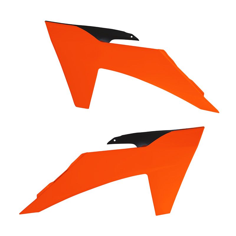 RADIATOR SCOOPS 2023-24 SX/SX-F KTM, NEON ORANGE/BLACK, RTECH R-CVKTMANNR23