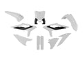 PLASTIC KIT 7 PC BETA WHITE BLACK RTECH R-KITBET-BN0-626