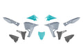 PLASTIC KIT KOVE 800 2025 R-TECH R-KITKOV-GR2-025 GREY & AQUAMARINE GREEN & BLACK