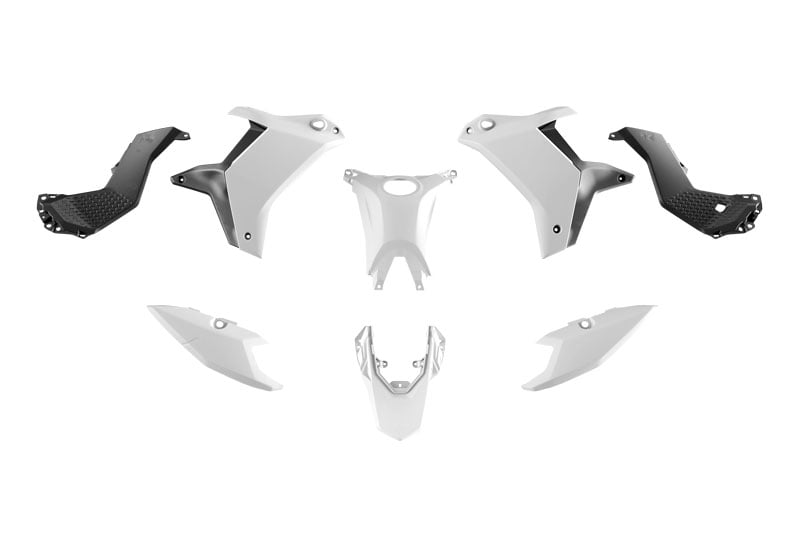 PLASTIC KIT YAMAHA TENERE 700 2025 R-TECH R-KITT70-BN2-025 WHITE & BLACK