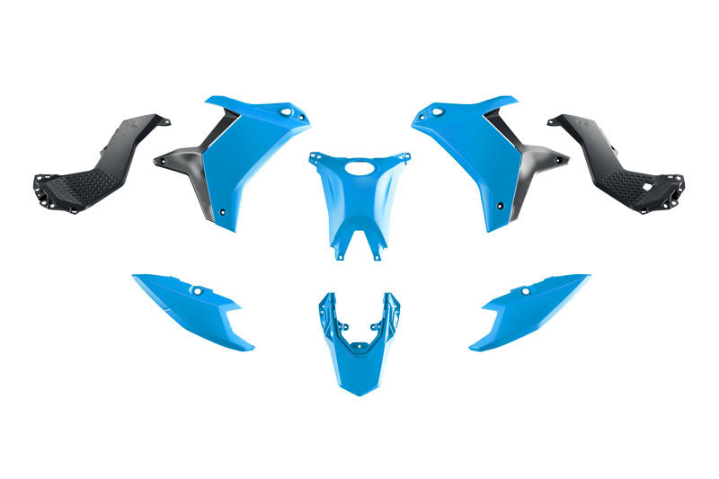 PLASTIC KIT YAMAHA TENERE 700 2025 R-TECH R-KITT70-GBL-225 LIGHT BLUE & BLACK