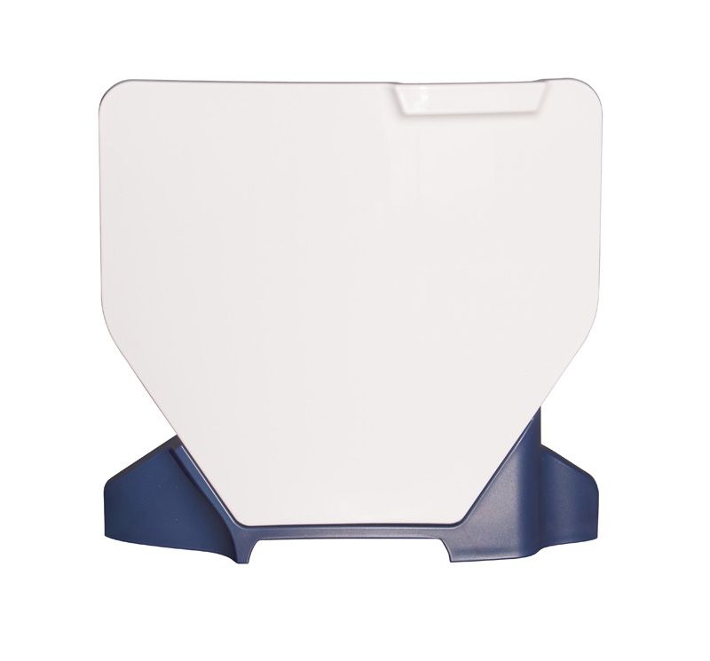FRONT PLATE 2023-2025 HUSKY TC/FC, WHITE/BLUE OEM 23, RTECH R-TBHSQBNBL23