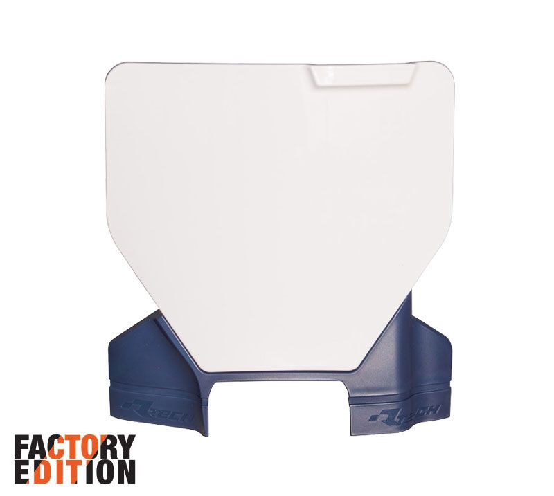 FACTORY FRONT PLATE 2023-2025 HUSKY TC/FC, WHITE/BLUE, RTECH R-TBHSQBNBL93