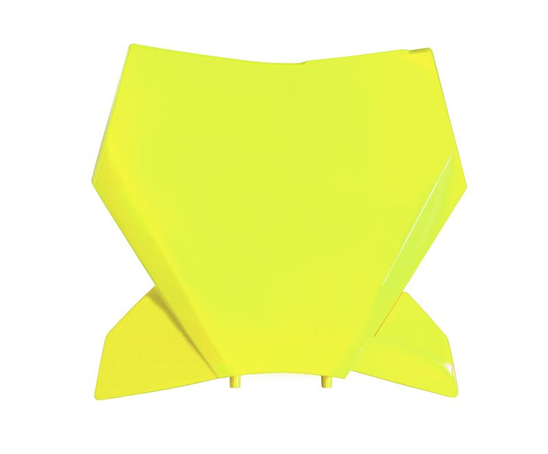 FRONT NUMBER PLATE 2023-2025 SX/SX-F KTM NEON YELLOW, RTECH R-TBKTMGF0023