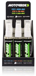 75ml x 12 Motoverde Rain-Away Water Repellent Spray Counter Display Pack