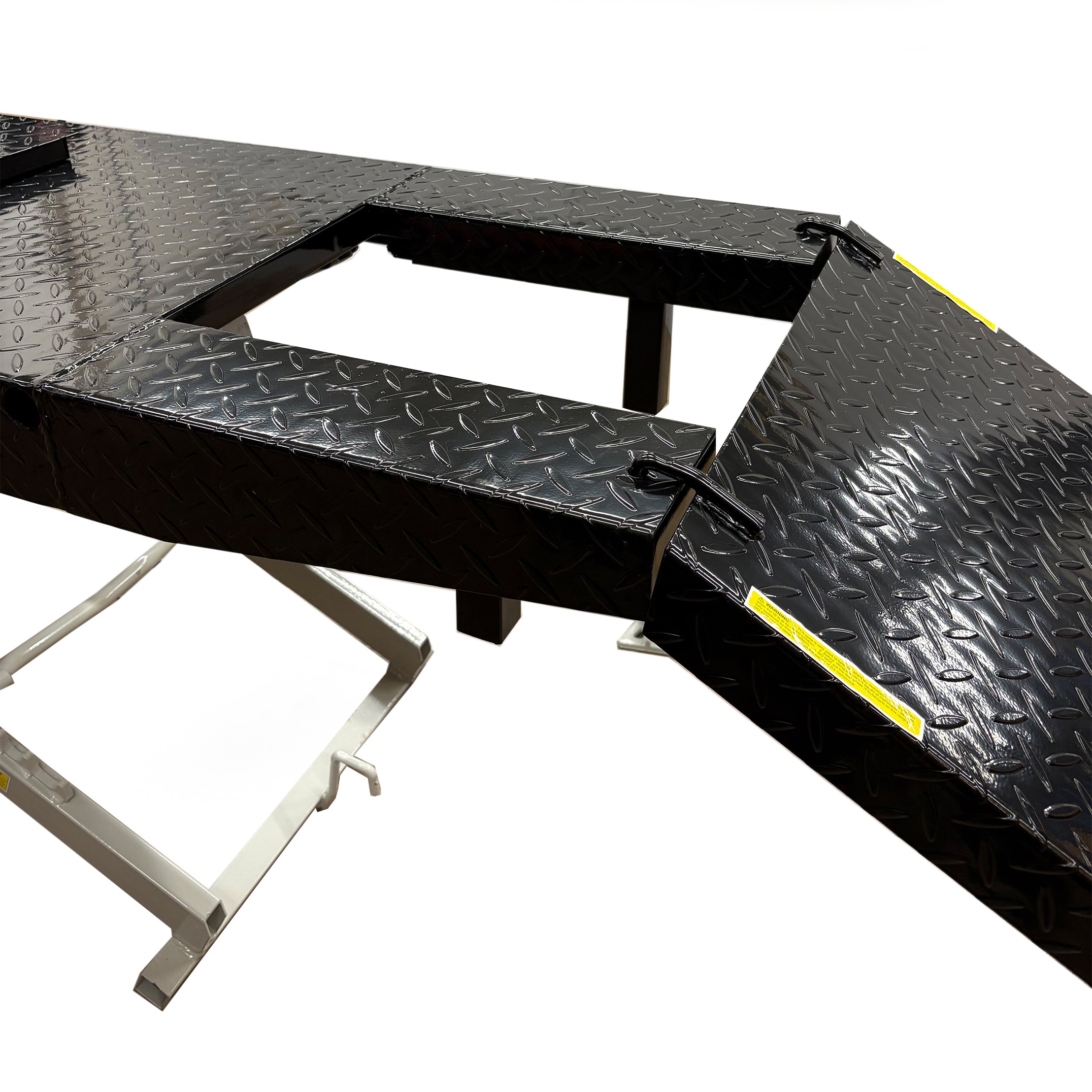 HEAVY DUTY 700KG MOTORCYCLE AND ATV WORKSHOP AIR LIFT WITH REMOVABLE SIDE EXTENSIONS