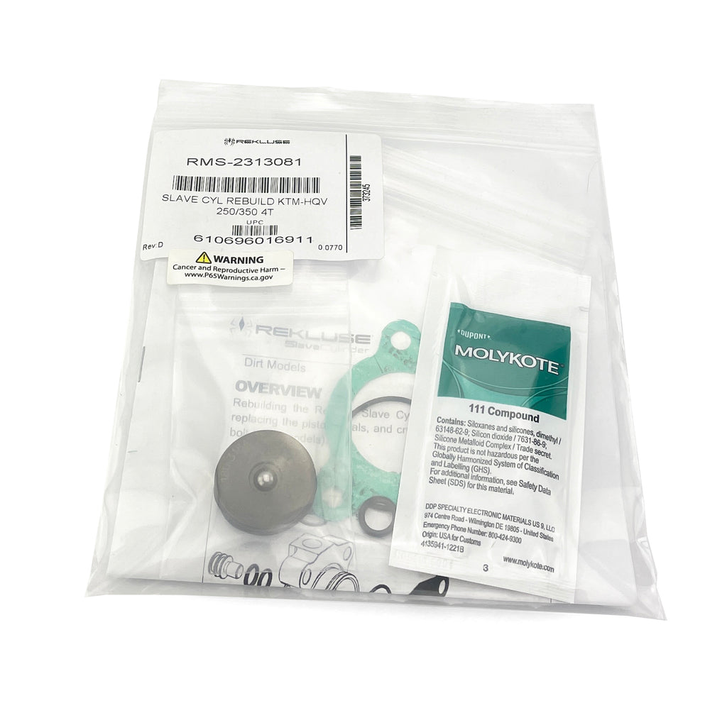 CLUTCH SLAVE CYLINDER REBUILD KIT 14-25 GAS HUSQ KTM 85-350 EC EX MC SX XC TE TX REKLUSE RMS-2313081
