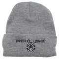 BEANIE GREY STRETCH FLEECE WITH EMBROIDERED LOGO REKLUSE RMS-930