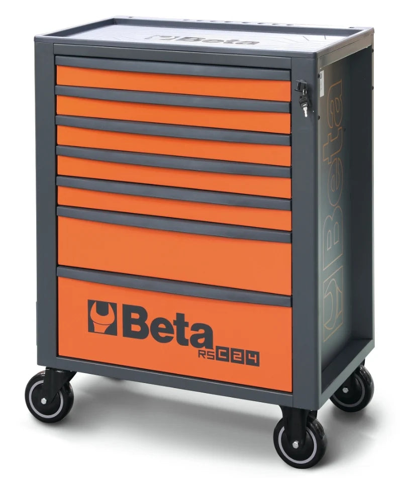 Mobile Roller Cab 7 Drawers Reinforced Worktop 800kg Capacity - Beta Tools RSC24/7-O