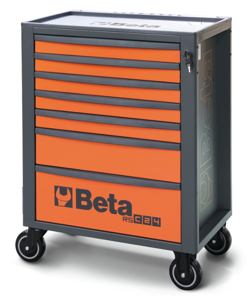 Mobile Roller Cab 7 Drawers Reinforced Worktop 800kg Capacity - Beta Tools RSC24/7-FO