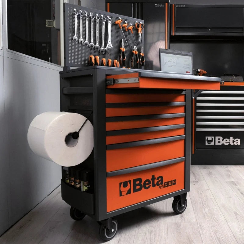 Mobile Roller Cab 7 Drawers Reinforced Worktop 800kg Capacity - Beta Tools RSC24/7-G