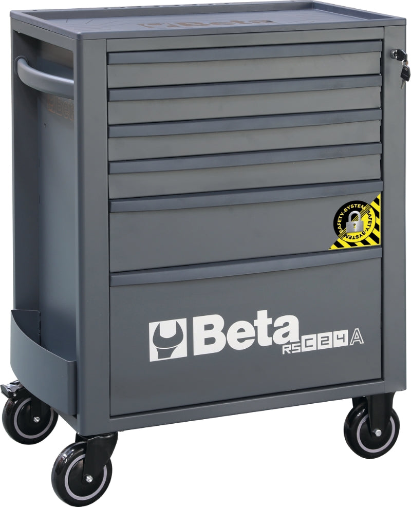 Mobile Roller Cab 6 Drawers Anti-Tilt System Reinforced Worktop 800kg Capacity - Beta Tools RSC24A/6-O