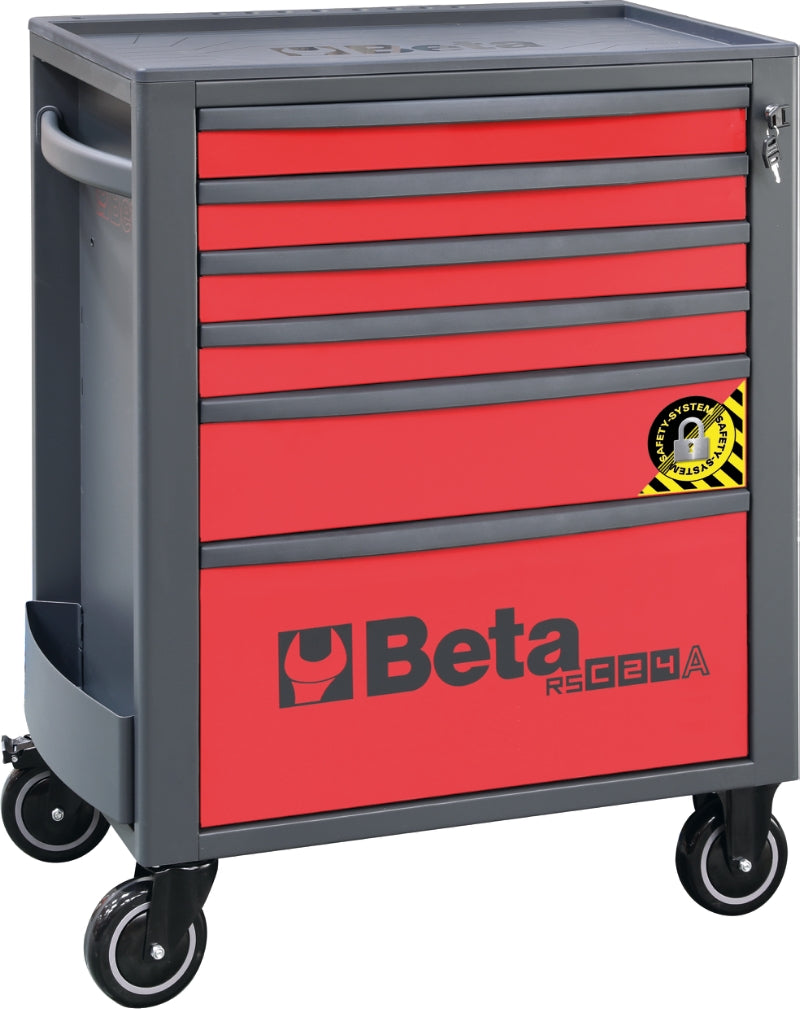 Mobile Roller Cab 6 Drawers Anti-Tilt System Reinforced Worktop 800kg Capacity - Beta Tools RSC24A/6-O