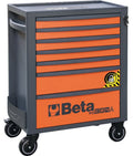 Mobile Roller Cab 7 Drawers Anti-Tilt System Reinforced Worktop 800kg Capacity - Beta Tools RSC24A/7-R
