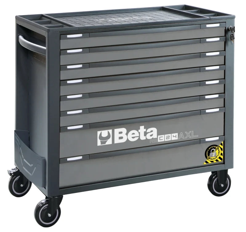 Mobile Roller Cab 8 Drawers Anti-Tilt System Long Model 1000kg Capacity - Beta Tools RSC24AXL/8-A