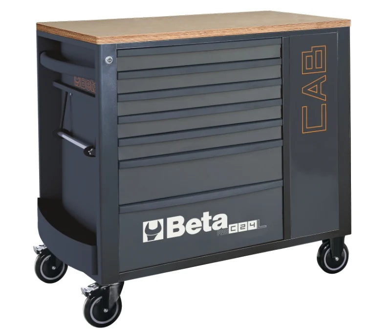 Mobile Roller Cab 7 Drawers Tool Cabinet 1100kg Capacity - Beta Tools RSC24L-CAB/R